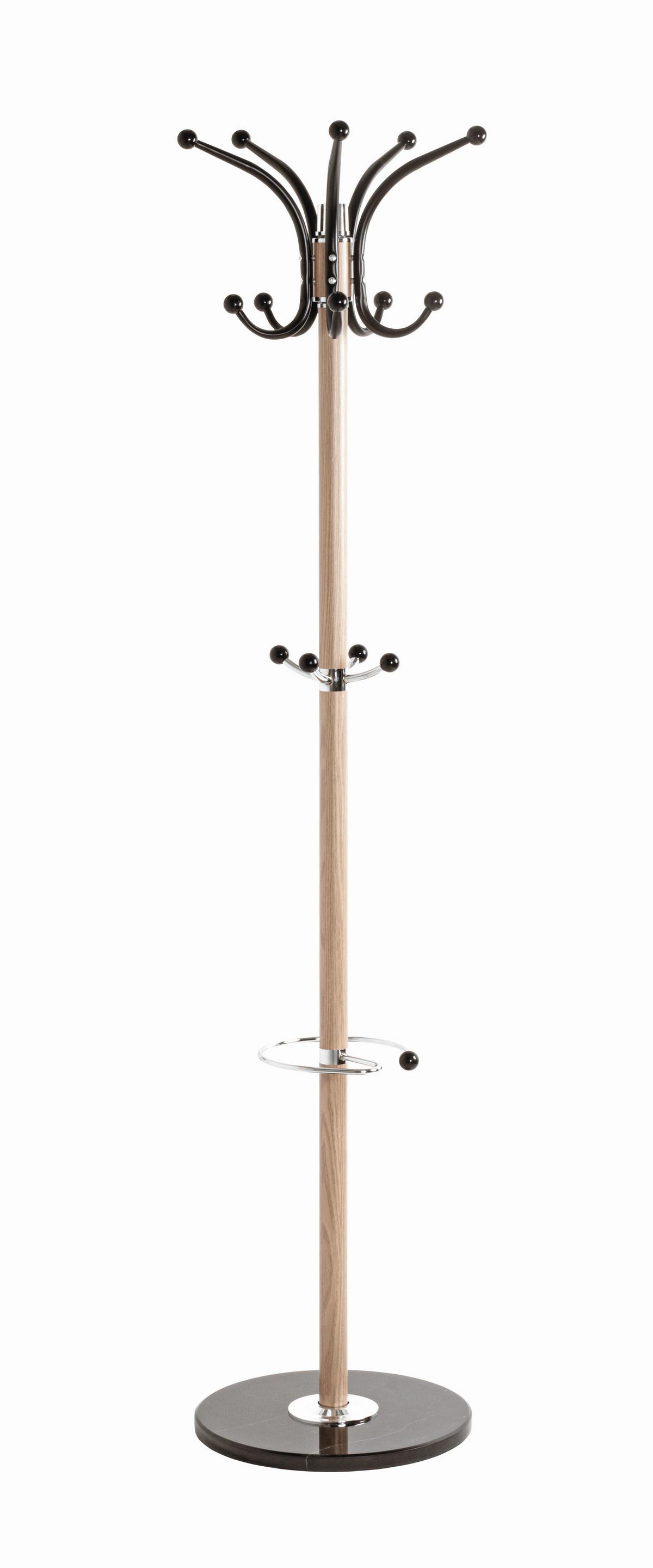 Kleiderständer Mucki In Schwarz/eichefarben - Eichefarben/Schwarz, Modern, Stein/Metall (39/171cm) - Mömax