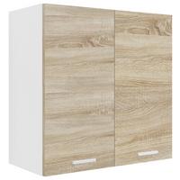 Kuhinjska Zgornja Omarica Esilo, Hrast, Bela - bela/barve aluminija, Konvencionalno, kovina/leseni material (60/60/31cm) - MID.YOU