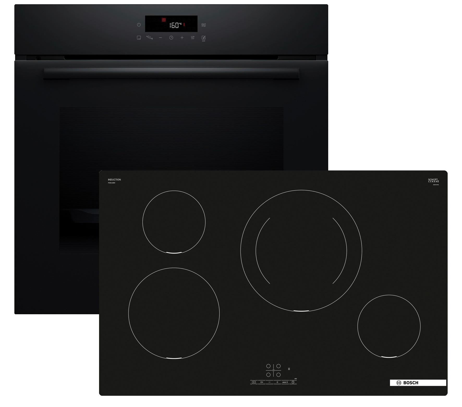 Backofenset HBDCORE8I - Schwarz, MODERN, Glas/Metall (80cm) - Bosch