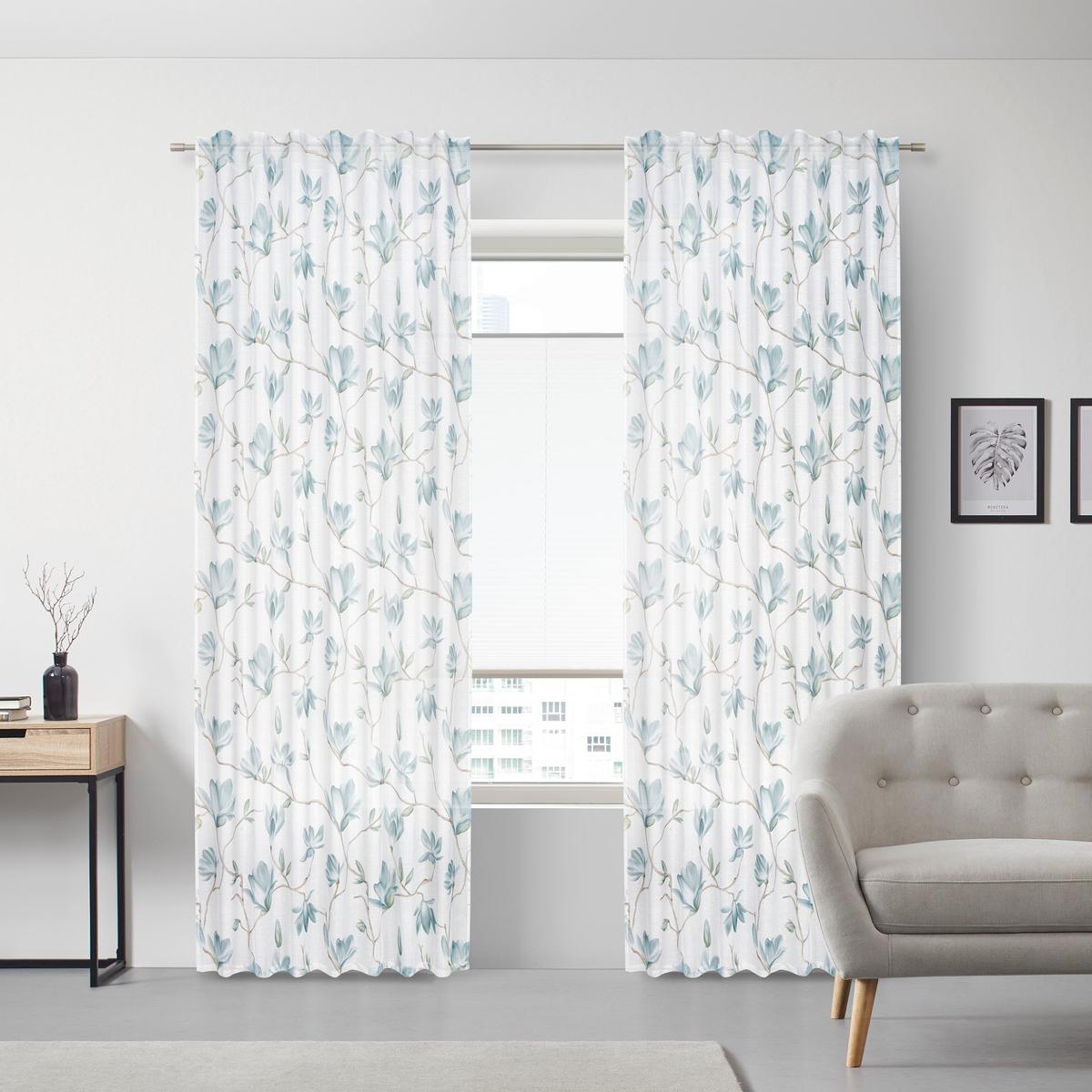 Končana Zavesa Magda - modra, Basics, tekstil (140/245cm) - Modern Living
