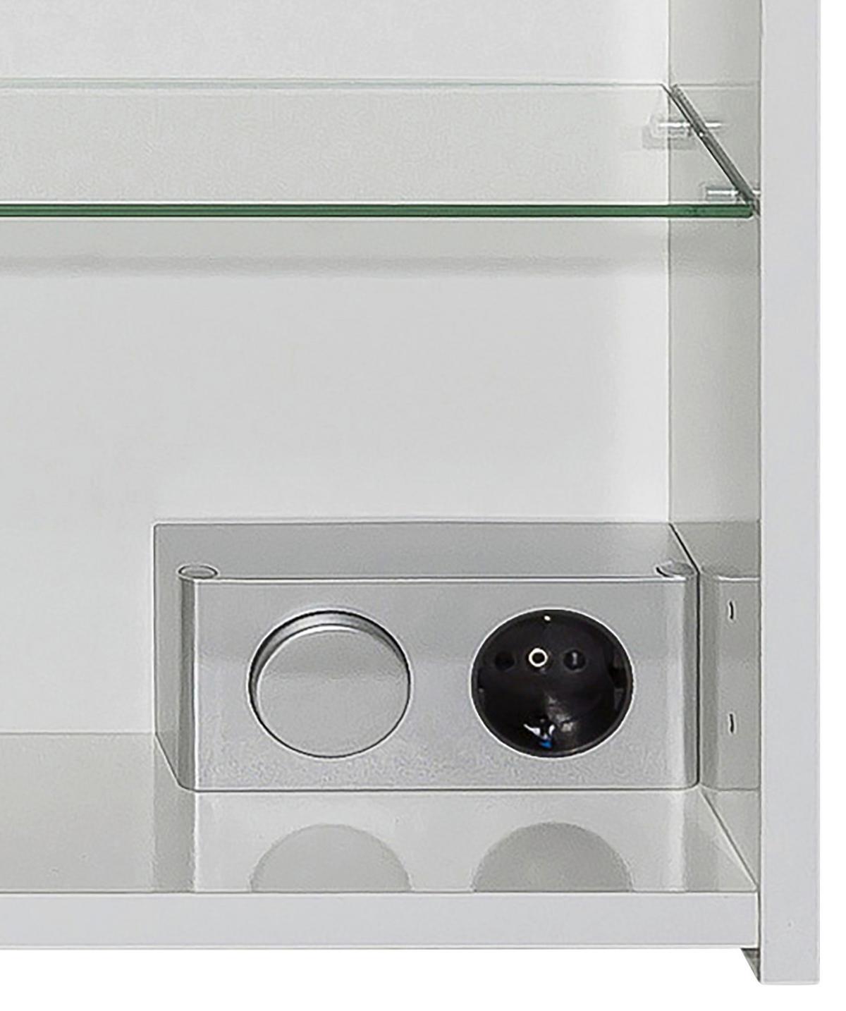 Spiegelschrank Profil 1000 Weiß 3-türig - Silberfarben, MODERN, Glas/Holzwerkstoff (100/72/23,7cm) - MID.YOU