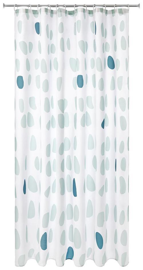 Duschvorhang Tessa in Weiß - Blau/Weiß, Textil (180/200cm) - Mömax modern living