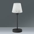 Asztali Lámpa Alabástrom Fehér - Fehér/Rozsdavörös, Lifestyle, Üveg/Fém (32cm)