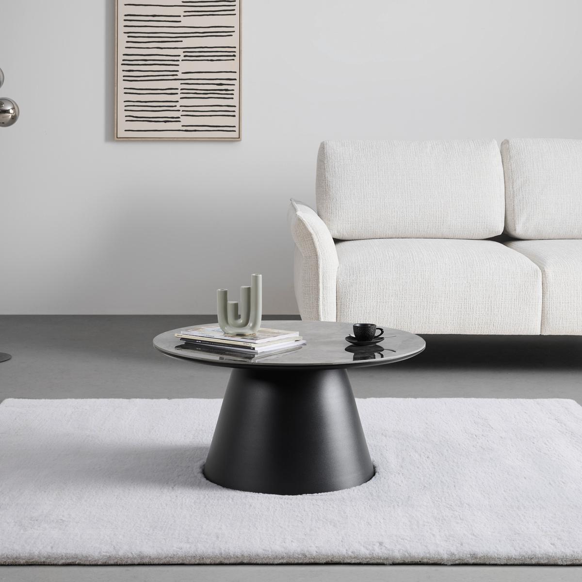 Stolić Axel - siva/crna, Design, drvni materijal/metal (80/40/80cm) - Modern Living