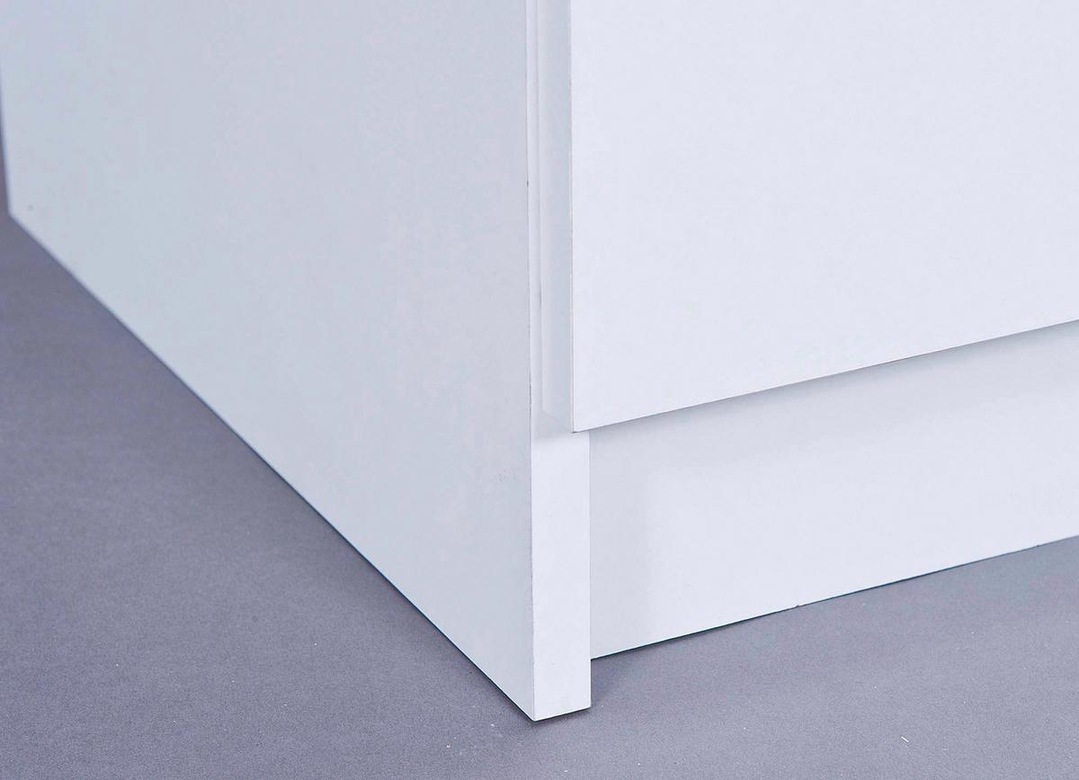 Nachtkästchen West 3 Weiss - Weiß, MODERN (41/71/40cm) - MID.YOU