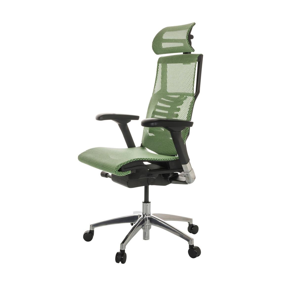 Pisarniški Stol Dynafit Ii, Zelena - srebrne barve/zelena, Basics, kovina/umetna masa (67/119-135/60cm) - MID.YOU