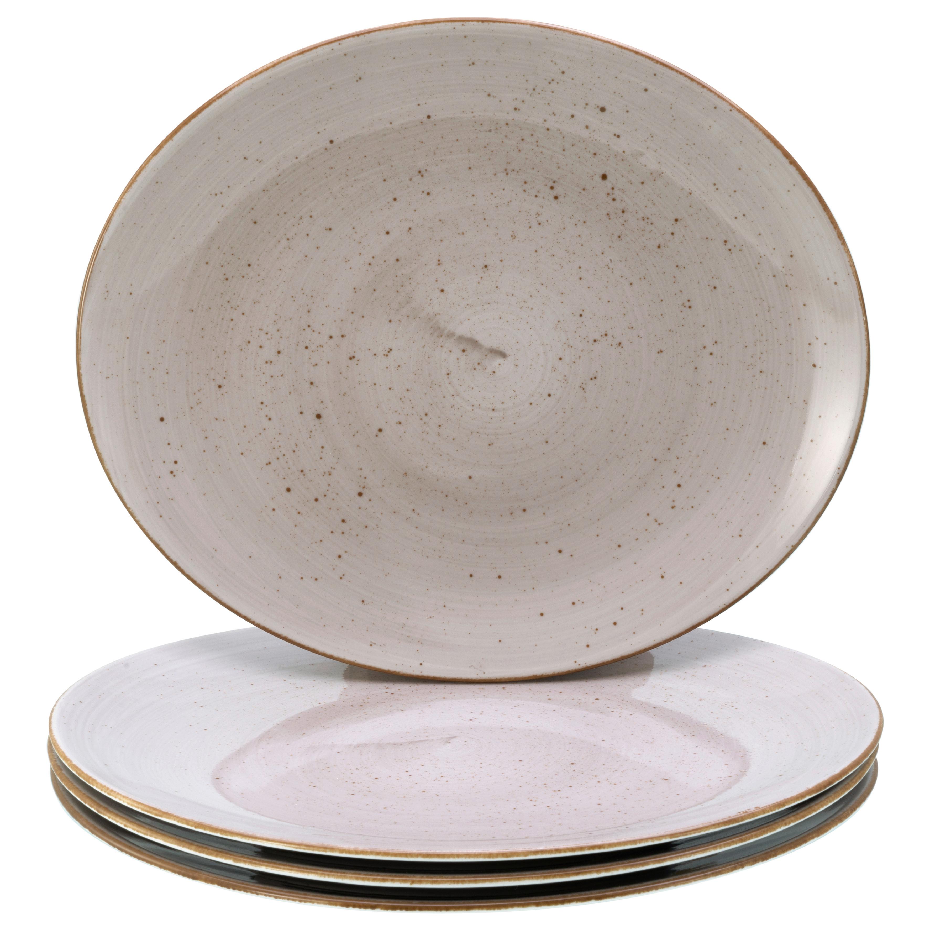 Set Krožnikov Za Zrezke Brown, 4-Delni - umazano rjava, Basics, keramika (30,5/26cm) - Creatable