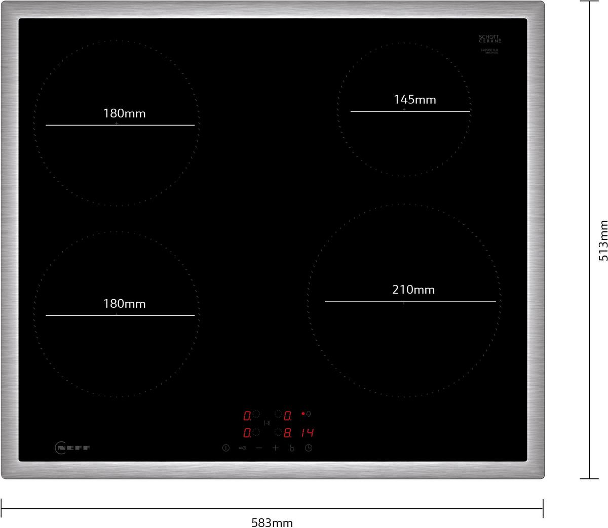 Backofenset BXPOWER6I Graphitfarben/Schwarz - Graphitfarben/Schwarz, MODERN, Glas/Metall (59,4/59,5/54,8cm) - Neff