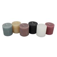 Tömbgyertya Ruth - fáradt rózsaszín/pasztellkék, Romantik / Landhaus, textil/természetes anyagok (10/10cm) - Premium Living