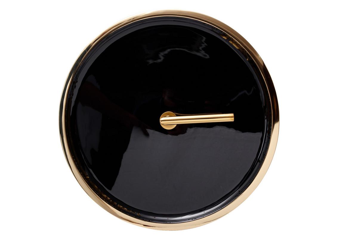 Kisasztal Art Deco 535 Schwarz - fekete/aranyszínű, Design, fém (49,5/37cm) - Kayoom