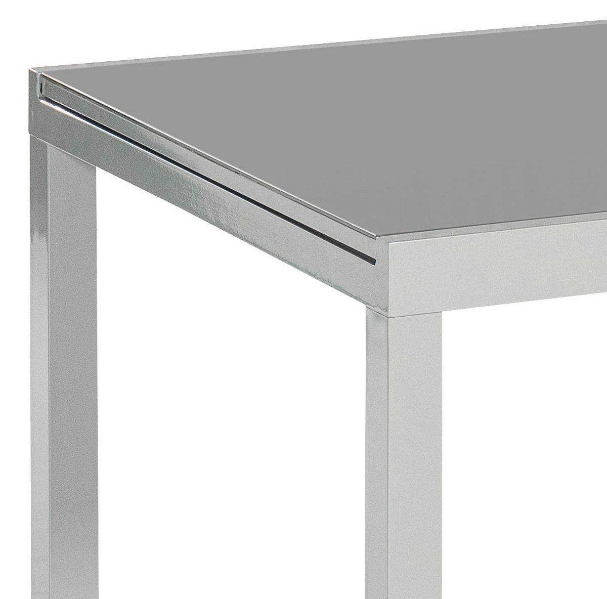 Raztegljiva Vrtna Miza Ambia, Steklo, Aluminij, 200-300x110 - srebrne barve/siva, Konvencionalno, kovina/steklo (200-300/110/75cm) - Gardenson