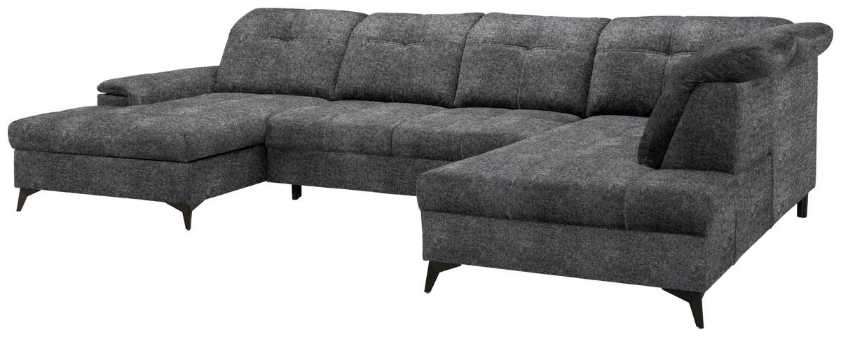 Wohnlandschaft Sierra Grau - Grau, Modern, Textil/Metall (364/90-106/181-230cm) - Mömax