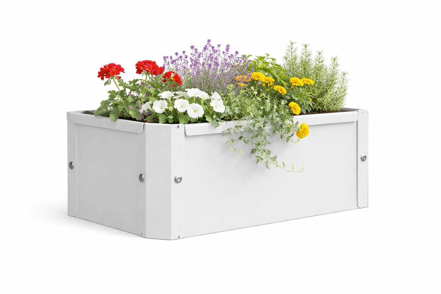 Hochbeet Vcm Beet "balora S" - Weiss, Modern, Metall (39/16/18cm)