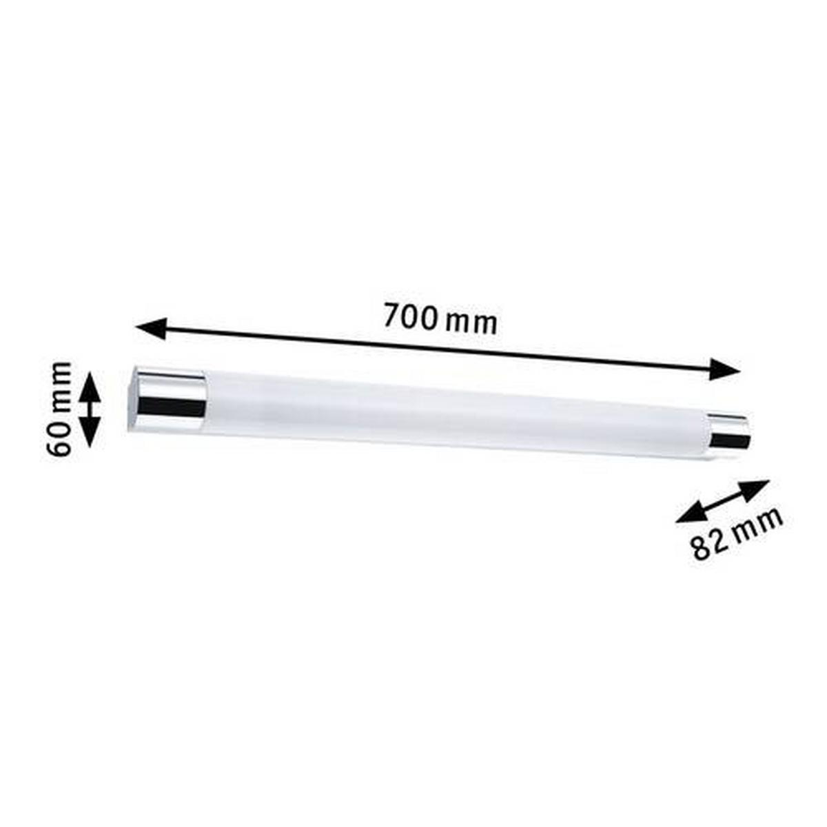 Wandleuchte Orgon Weiß/Chromfarben max. 10,5 W - Chromfarben/Weiß, Basics, Kunststoff/Metall (6,0cm) - Paulmann