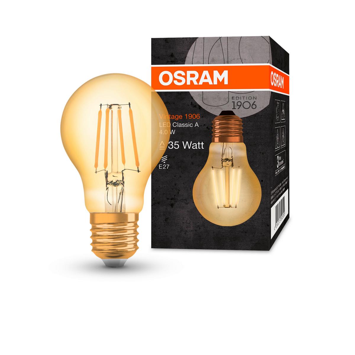 ŻARÓWKA LED VINTAGE1906® - kolor złoty, Basics, szkło (6/10,5cm) - Osram