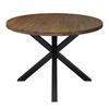 TABLE À MANGER RENE - couleur acacia/noir, MODERN, métal/bois (120/120/76cm) - Bessagi Home