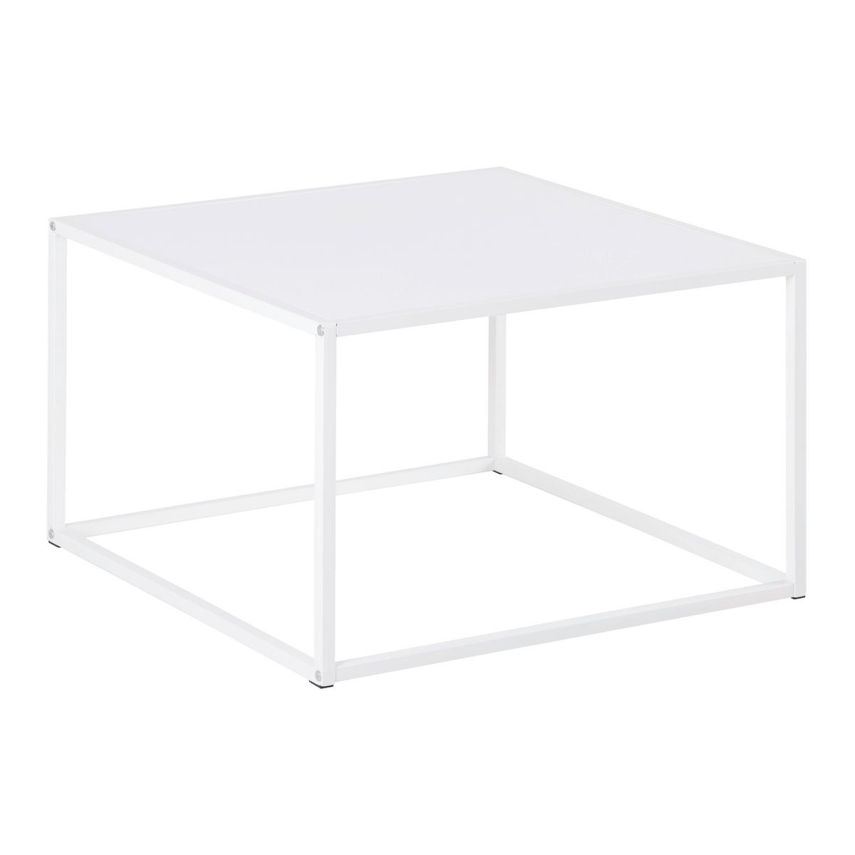 dohányzóasztal fehér KUBO - fehér, Modern, faalapú anyag/fém (60/60/38cm) - Mömax