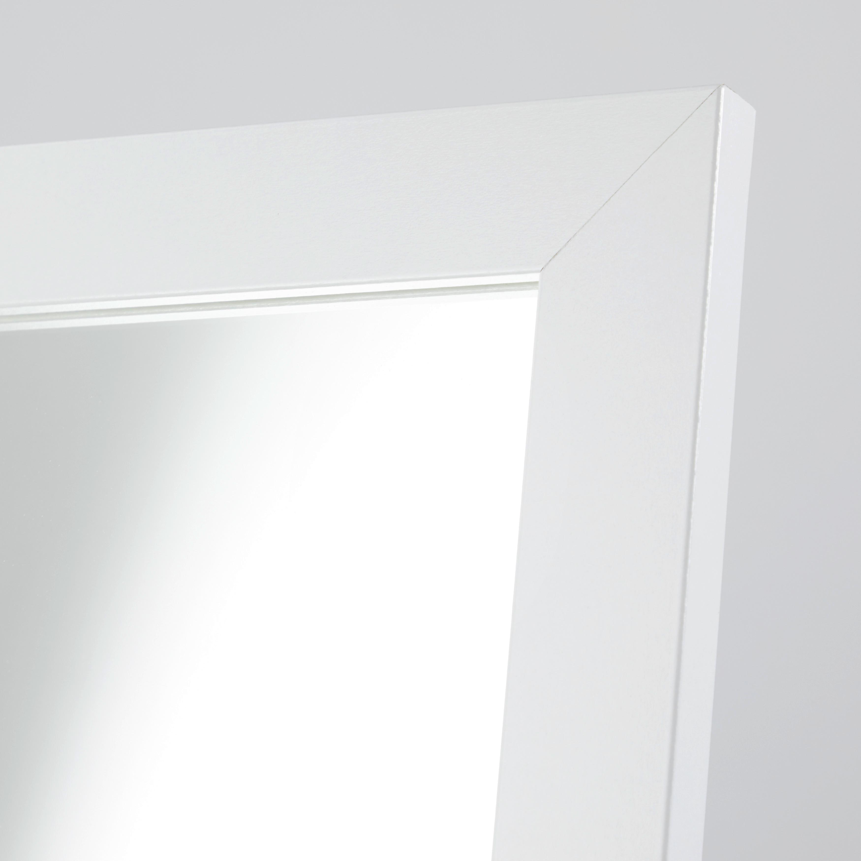 GOLVSPEGEL RIO WEIß -SB- - vit, Modern, trämaterial/glas (36/156/44cm) - Mömax