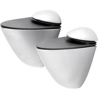 Stenski Nosilec X-tra 2, Srebrna - barve aluminija, Basics, kovina/umetna masa (7,6/5,5cm) - Homezone