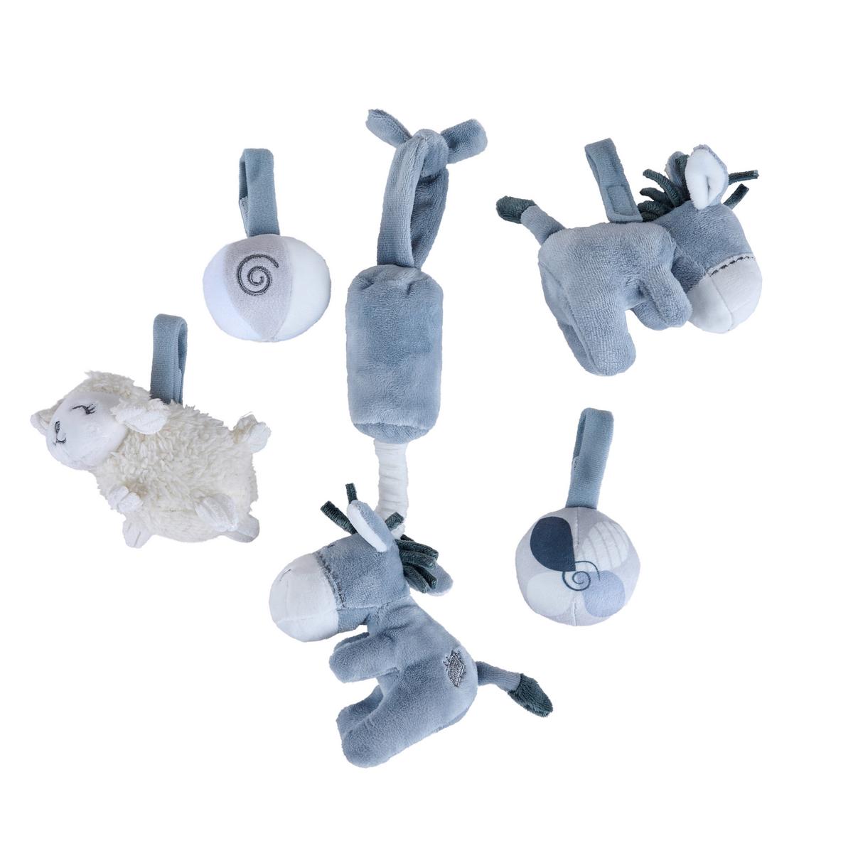 ŁUK Z ZABAWKAMI MOLLY - biały/kremowy, Basics, tkanina (80cm) - Patinio