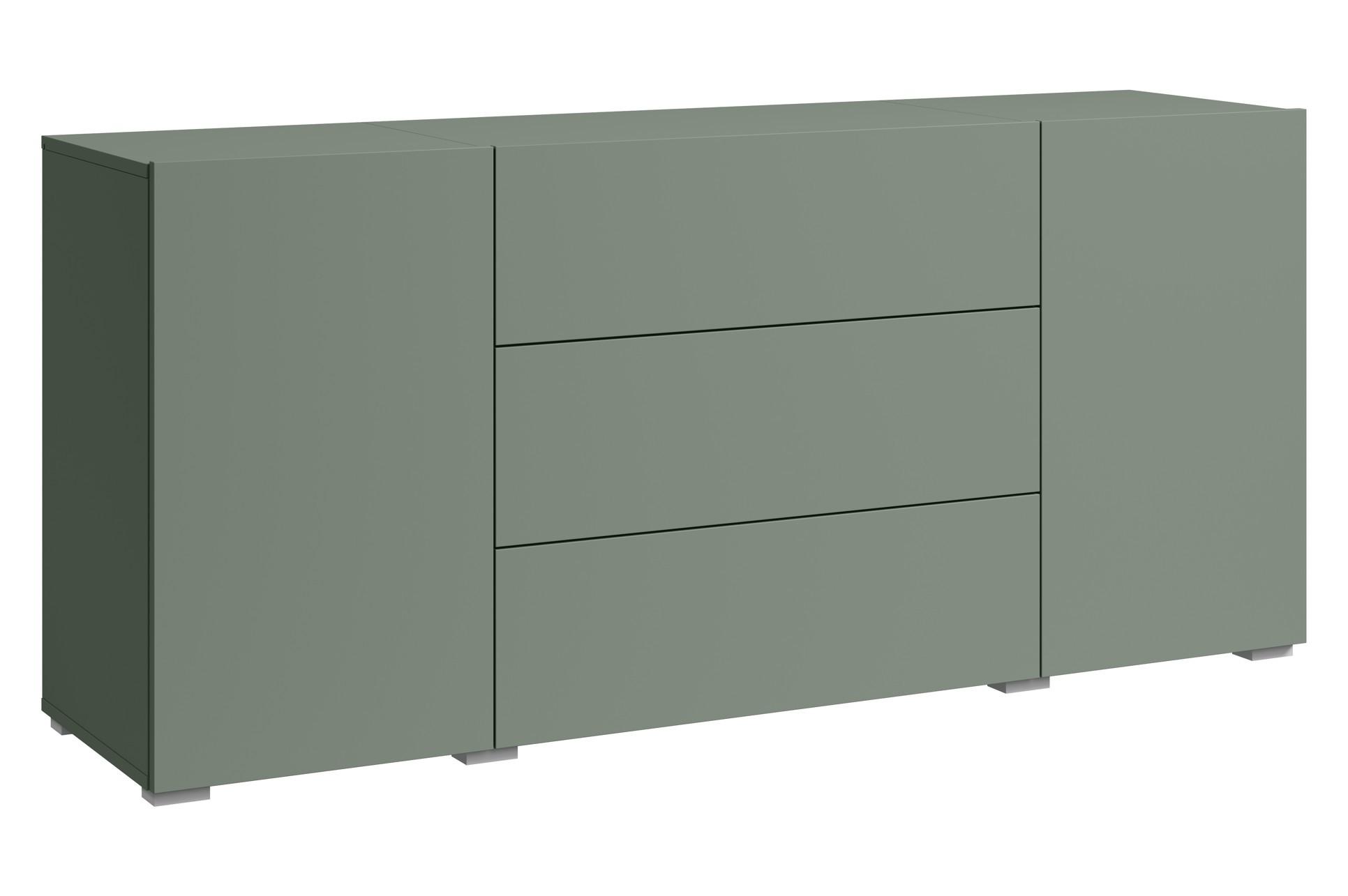 Sideboard 150cm Berlin 150 Salbeigrün - Salbeigrün/Grau, Design, Holzwerkstoff/Kunststoff (150/68/38,5cm) - P & B