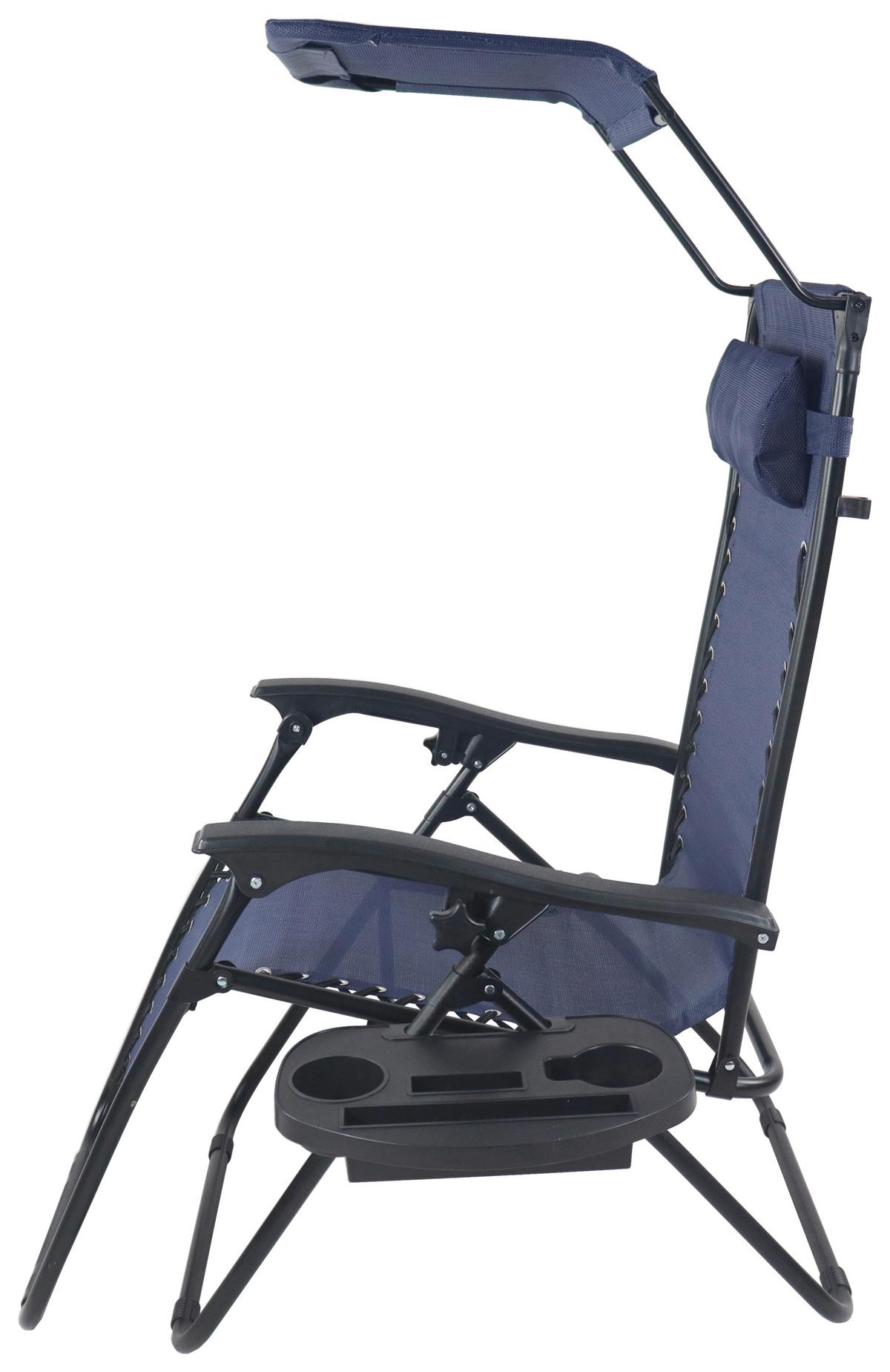 GARTENLIEGE MALTOSA XL - Blau, Modern, Textil/Metall (51/133/91cm) - Gardenson