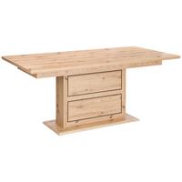 Raztegljiva Miza Harvey, Hrast Artisan, 180-220x90 - barve hrasta/antracit, Konvencionalno, leseni material (180/76,5/90cm)