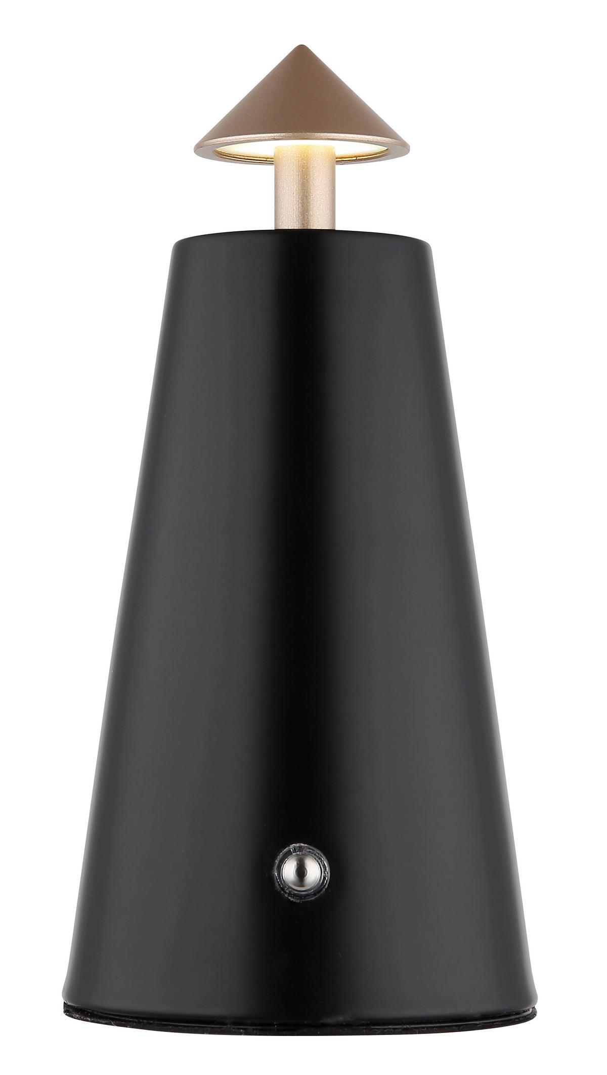 AKKU-TISCHLEUCHTE 21037CS LIVA - Weiss/Schwarz, Design, Kunststoff/Metall (9/19cm) - Globo