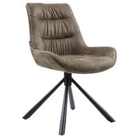 KRZESŁO HEIKO -HOM IN EXKLUSIV- - zielony/czarny, Design, metal/tkanina (57/84/63cm) - Hom`in