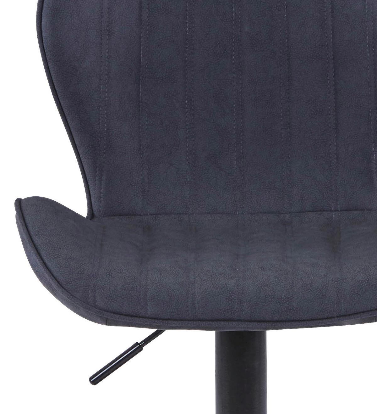 Barski Stol Klaus, Temno Siva, Črna - temno siva/črna, Moderno, kovina/tekstil (48/94-114/53cm) - Mömax