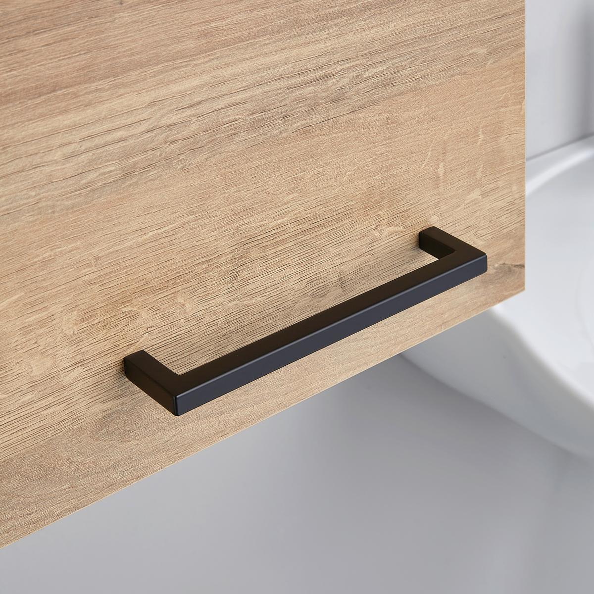 Gornji Element Za Kupaonicu Bavelli - boje hrasta/crna, Moderno, staklo/drvni materijal (30/70/32,5cm) - Pelipal