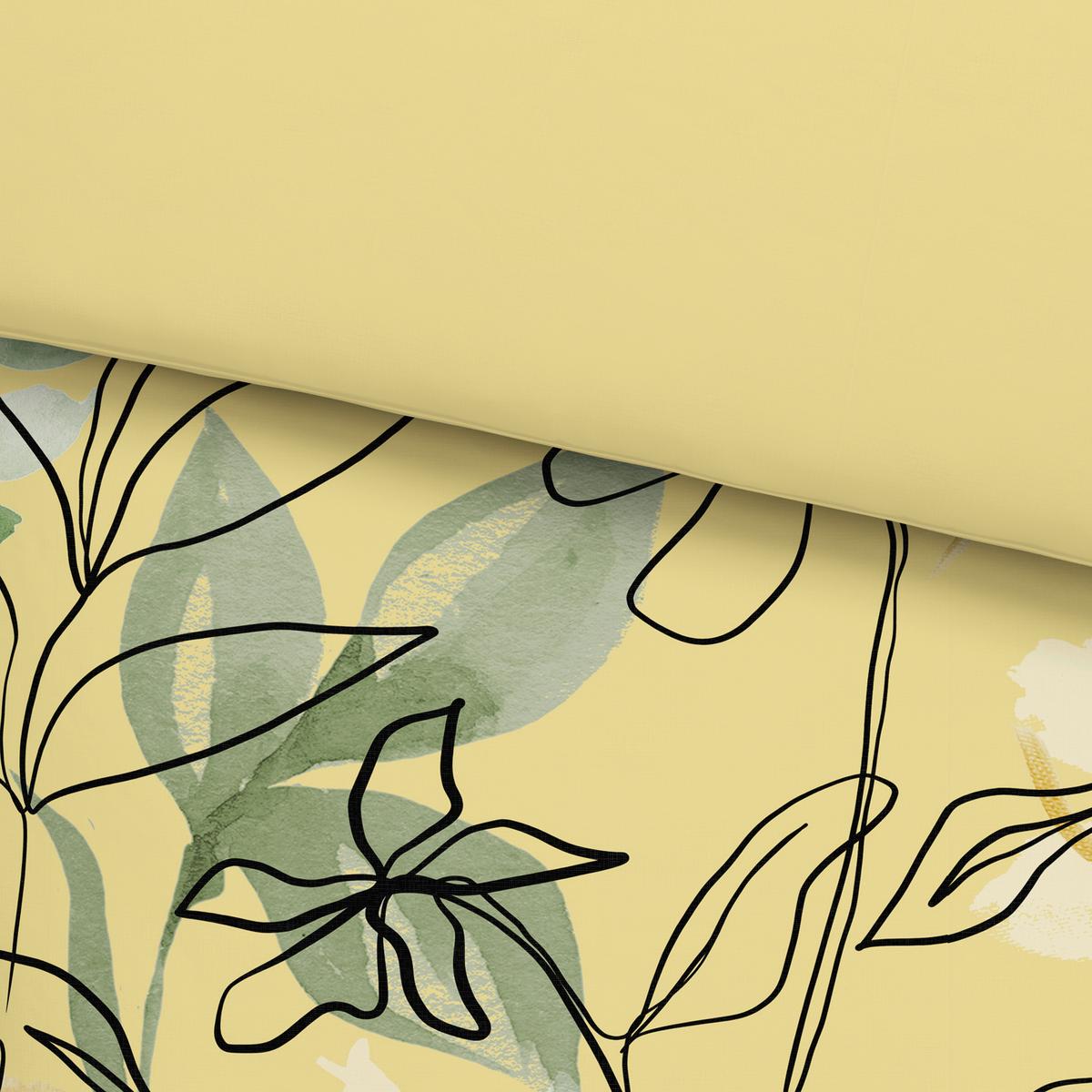 Bettwäscheset Florentina Gelb ca. 160x210cm - Gelb, Konventionell, Textil (160/210cm) - Modern Living