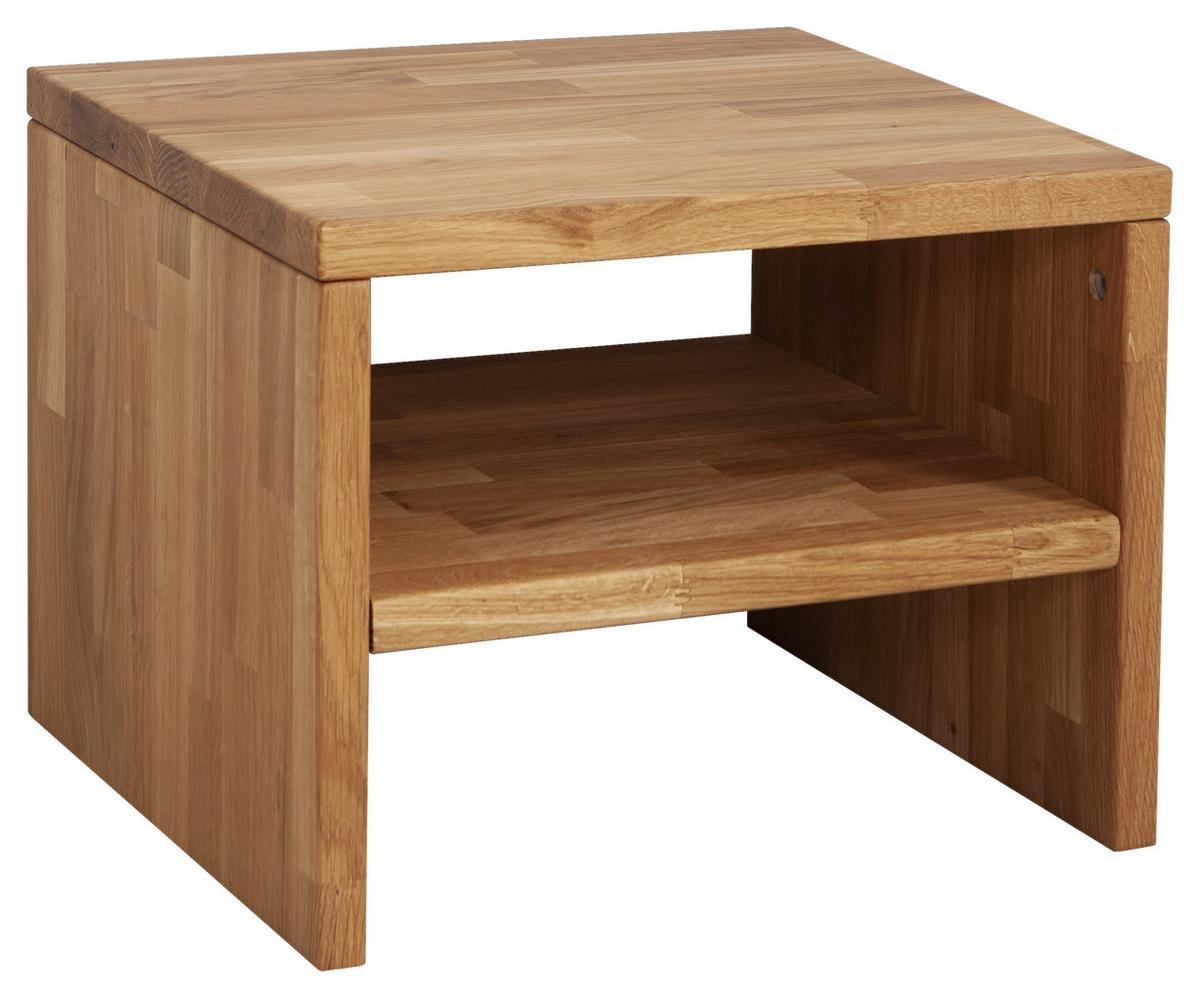 Nočna Omarica Harry, Hrast, Masivna - naravne barve, Moderno, les (42/37/32cm) - MID.YOU