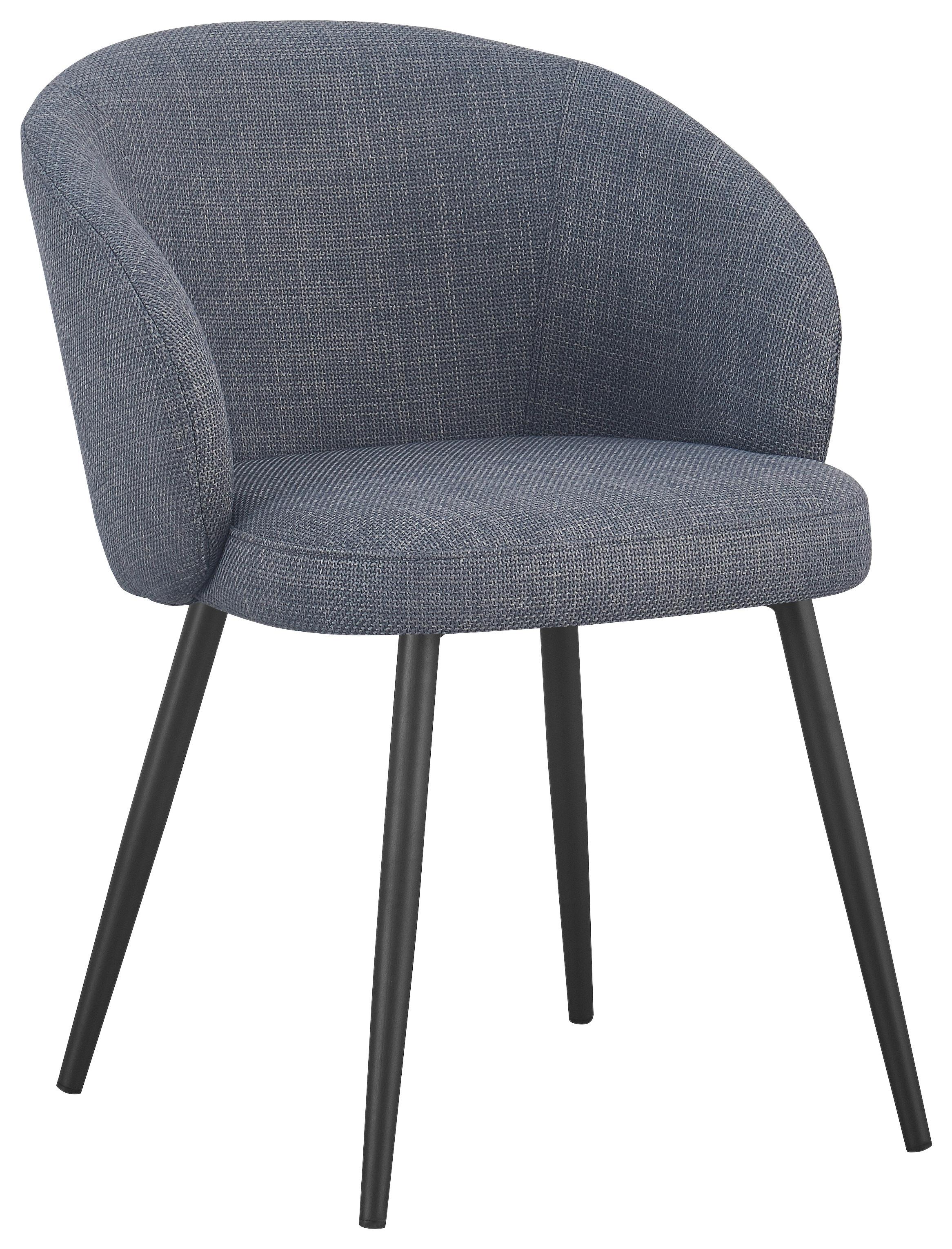 Stuhl Nala Grau - Schwarz/Grau, LIFESTYLE, Textil/Metall (57/76/60cm) - Mömax