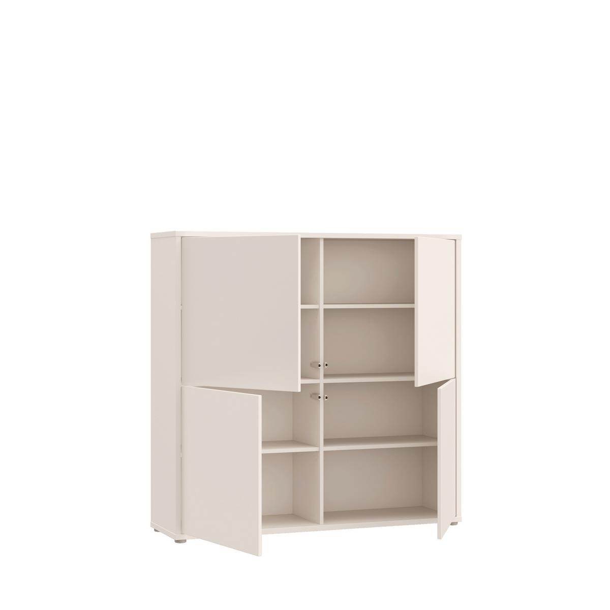 Félmagas Szekrény Alice Springs - homokszínű, Modern, műanyag/faalapú anyag (124,5/121,5/34,9cm) - Carryhome