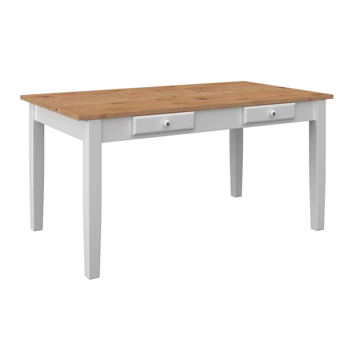 ESSTISCH CAMDEN - Weiss/Kieferfarben, Modern, Holz/Holzwerkstoff (160/79/90cm) - Bessagi Home