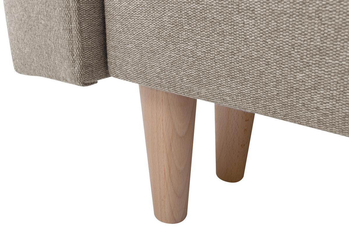 Kutna Garnitura Noret - bež/hrast Wotan, Konvencionalno, tekstil/drvo (242/242cm) - Modern Living