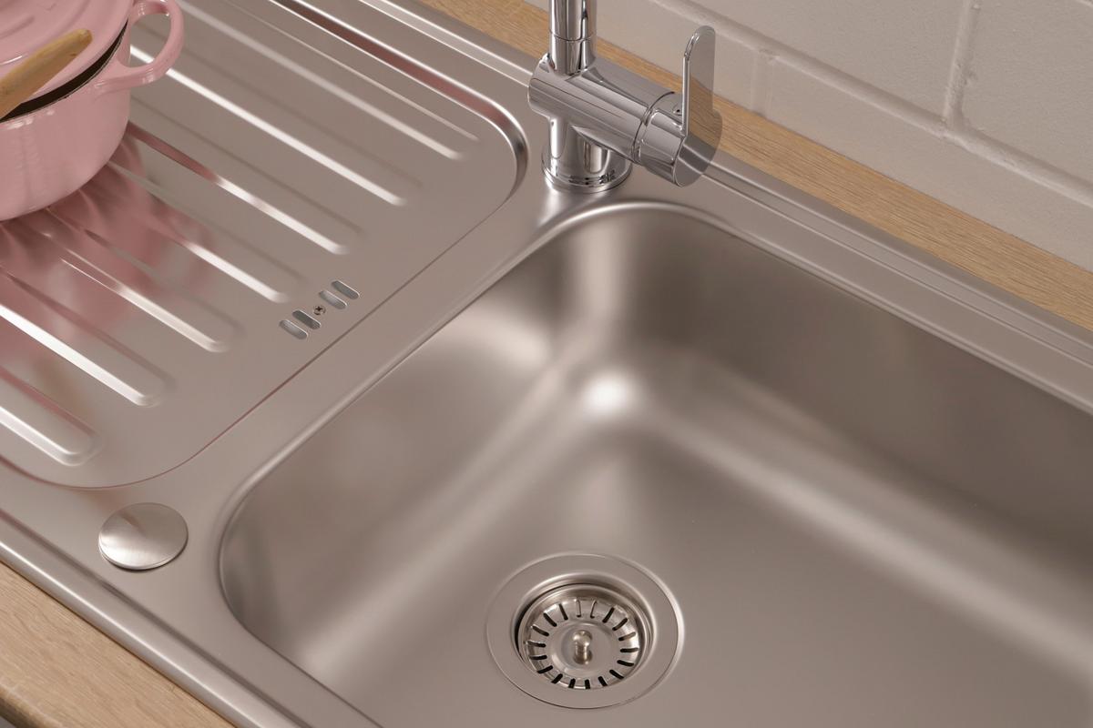 Pomivalno Korito Respekta, 100x50cm - barve nerjavečega jekla, Basics, kovina (100/17,5/50cm) - Respekta