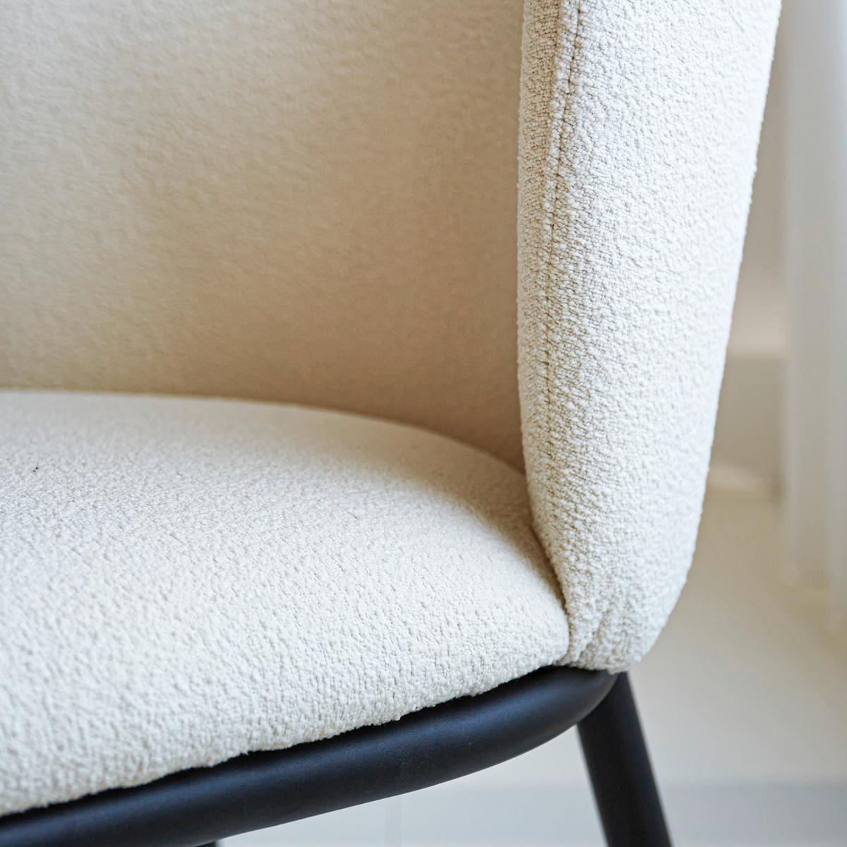 Stuhl-Set Bourges Weiß - Schwarz/Weiß, MODERN, Textil/Metall (52/80/44cm) - MID.YOU