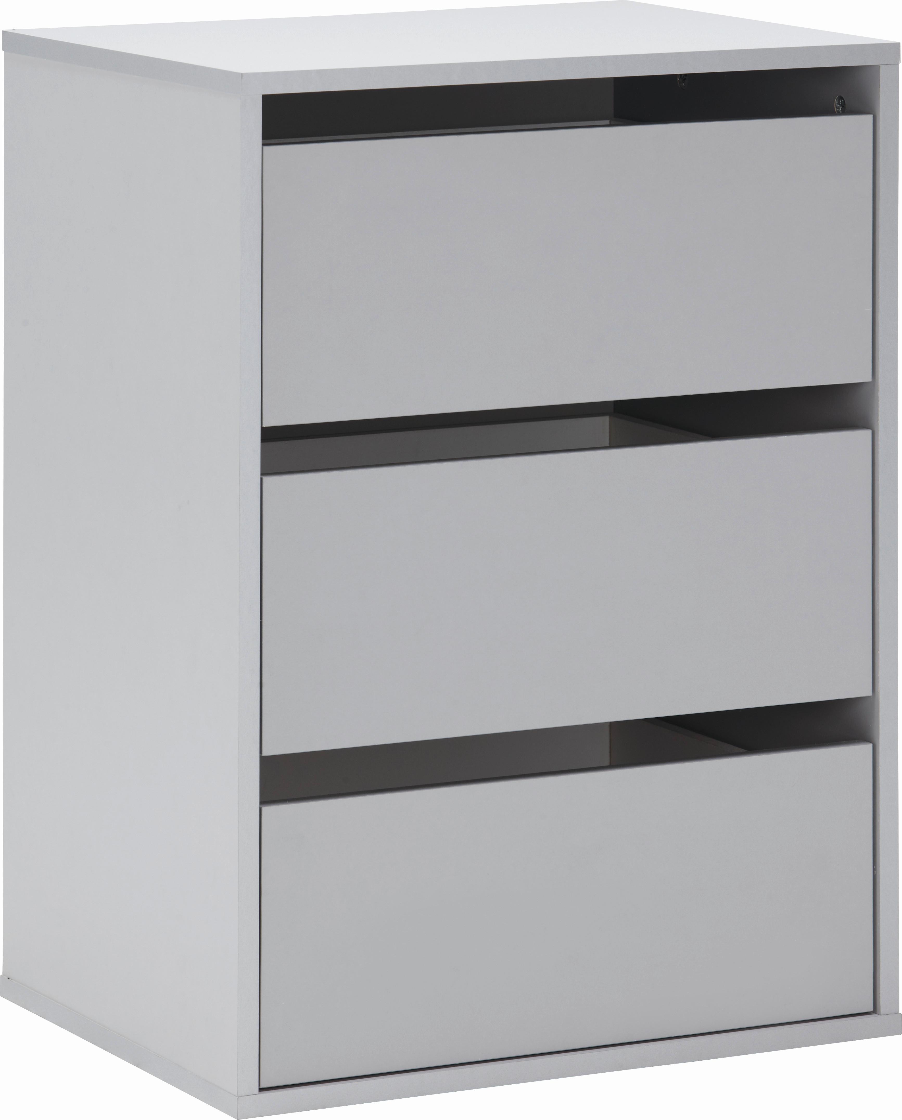 Fiókos Betét Szürke 3 Fiókkal Express - szürke, műanyag/faalapú anyag (51/70,6/39,6cm)