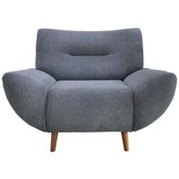 Sessel Drago Hellblau Chenille - Wildeiche/Hellblau, MODERN, Holz/Textil (111/81/90cm) - MID.YOU