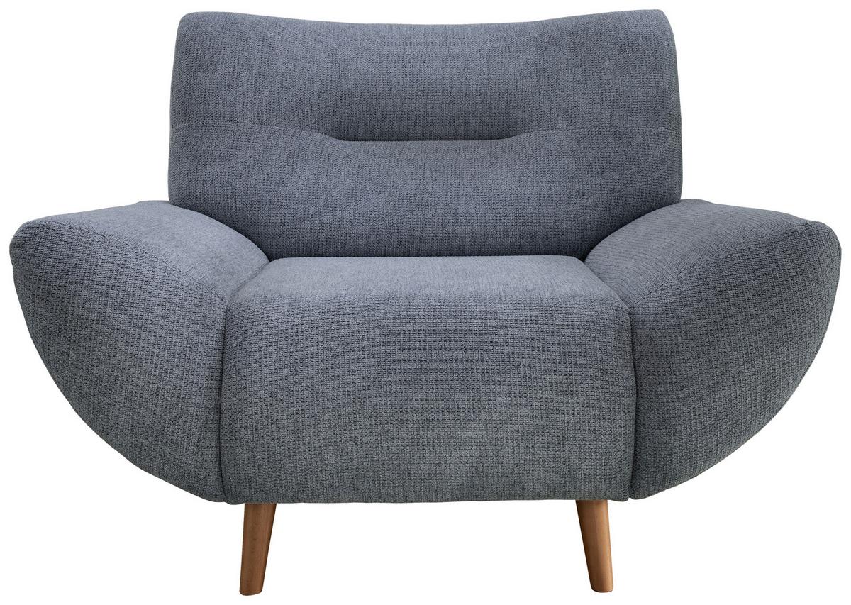 Sessel Drago Hellblau Chenille - Wildeiche/Hellblau, MODERN, Holz/Textil (111/81/90cm) - MID.YOU