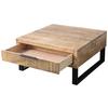 SOFFBORD EVEREST -EXKLUSIV- - svart/naturfärgad, Natur, metall/trä (80/80/40cm) - Mömax