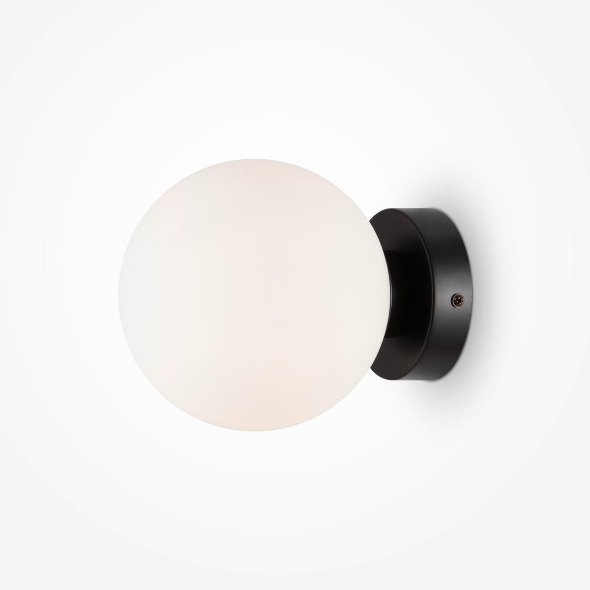 Wandleuchte Basic Form Weiß/Schwarz max. 40 Watt - Schwarz/Weiß, Trend, Glas/Metall (15/18cm) - MAYTONI