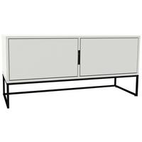 KOMODA NISKA LIPP - biały/czarny, Design, materiał drewnopochodny/metal (118/57/43cm)