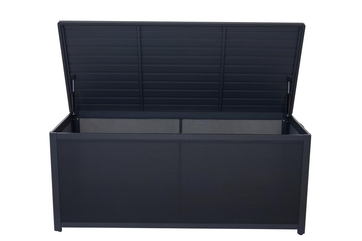 Kissenbox Sabano Anthrazit - Anthrazit, Basics, Kunststoff/Metall (79,3/75/181cm) - Siena Garden