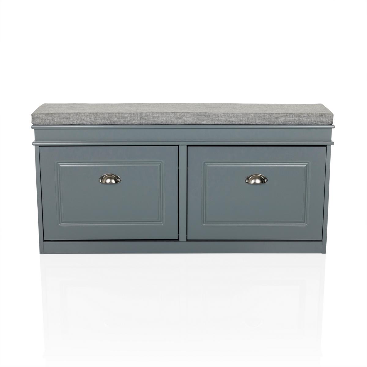 Omara Za Čevlje Estha 2, Siva - srebrne barve/siva, Moderno, kovina/leseni material (104/52/24cm) - MID.YOU