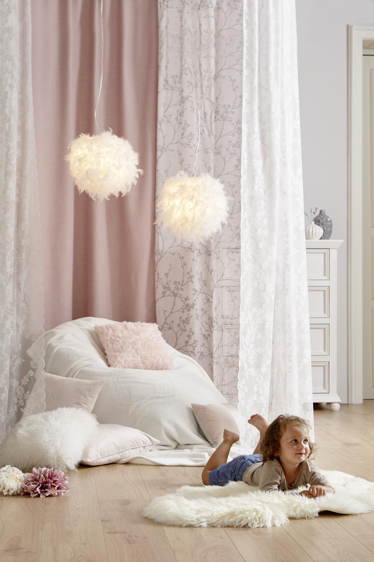 Fertigvorhang Leo in Rosa ca. 135x255cm - Rosa, Textil (135/255cm) - Premium Living