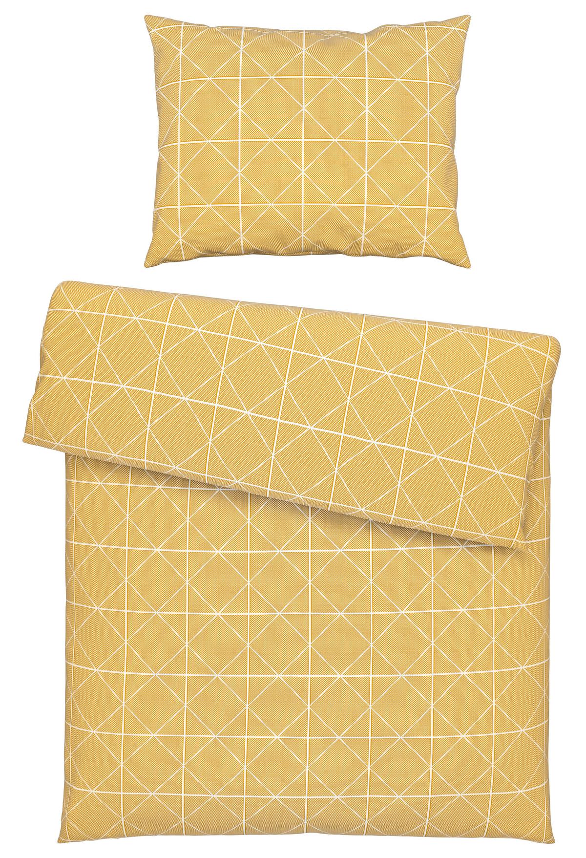 Ágyneműhuzat-garnitúra Björn - sárga, Modern, textil (140/200cm) - Modern Living