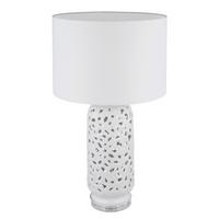 Namizna Svetilka 24144w - bela, Konvencionalno, tekstil/keramika (40/71cm) - Globo